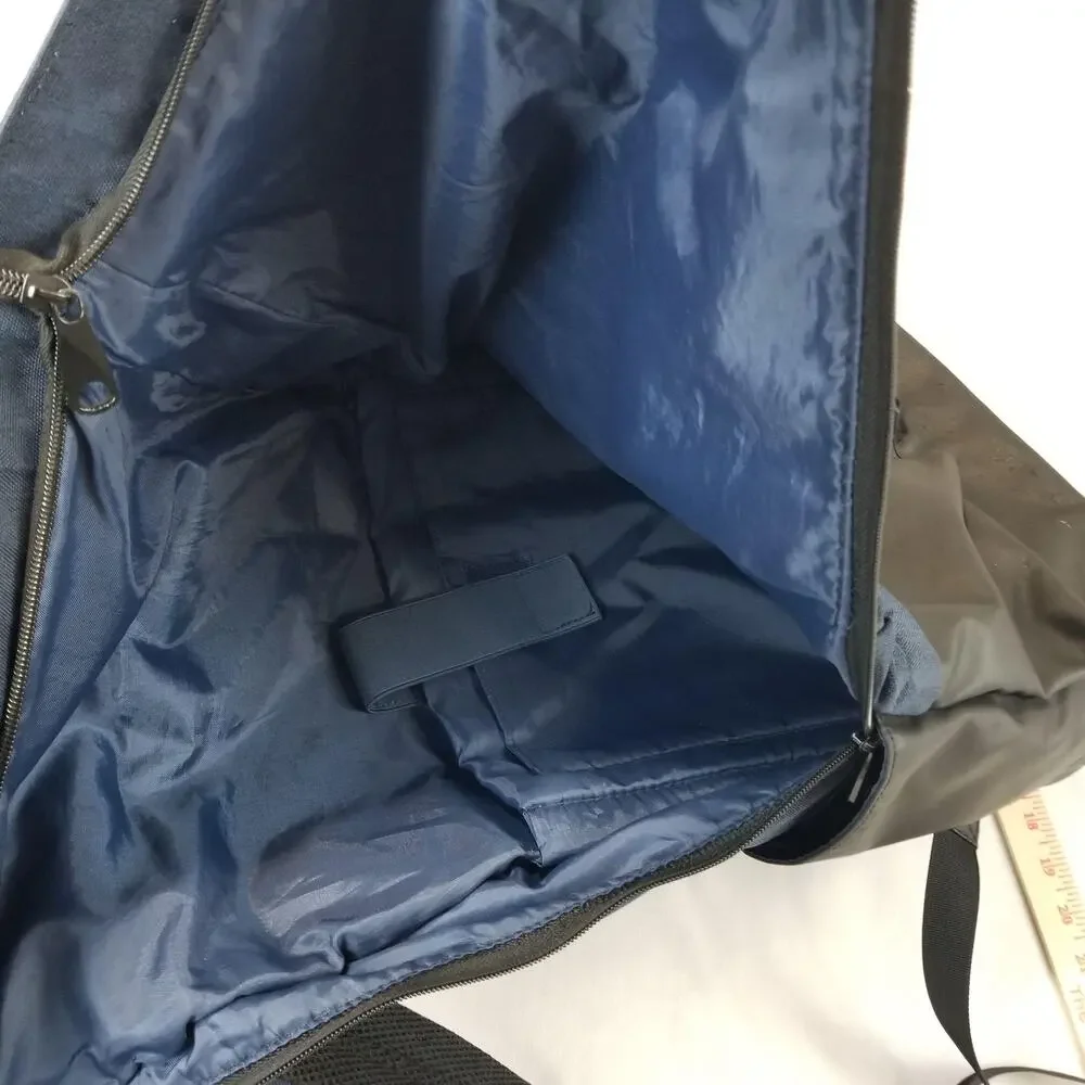 Duchamp London Backpack Navy Blue Black Two Tone Daypack Rucksack Zip Pockets